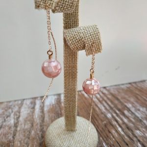 Mother of pearl earrings gp s925 earthread